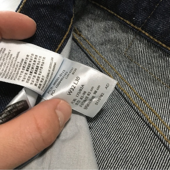 Levis 501 Jeans W32 L30 Blue Straight Button Fly Denim - Picture 6 of 10